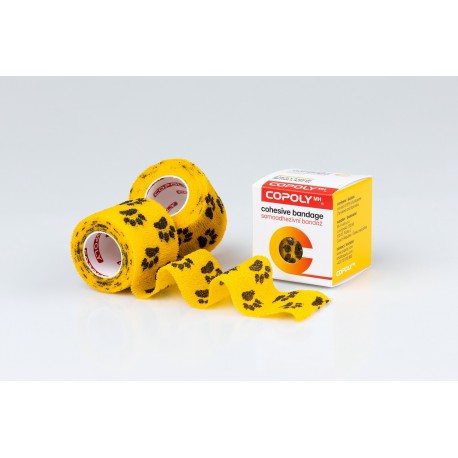 Bandaj elastic autoadeziv COPOLY 5x450 cm - galben